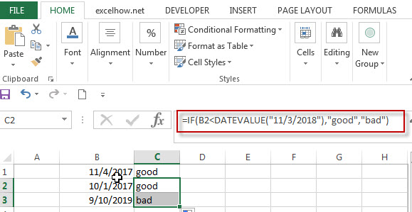 Excel IF Function With Dates Free Excel Tutorial