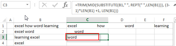 How To Extract First Last Nth Word From Text String In Excel 