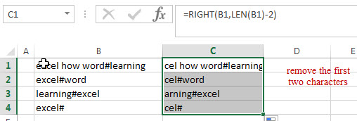 How To Remove First And Last Characters From Text String In Excel 