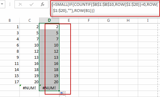 Find Missing Numbers In A Sequence In Excel Free Excel Tutorial