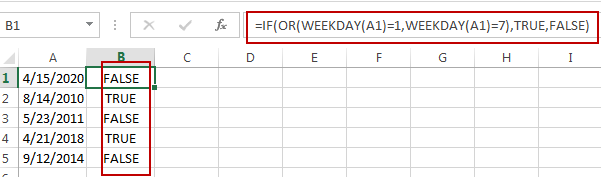 Determine If A Date Falls On The Weekend In Excel Free Excel Tutorial