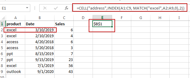 How To Return Cell Address Instead Of Value In Excel Free Excel Tutorial