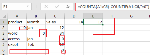 How To Count The Number Of Cells With Non zero Value In Excel Free 