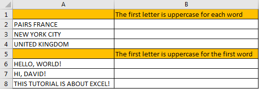 How To Convert Uppercase To Lowercase Except The First Letter In Excel 