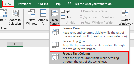 How to Lock or Freeze Row or Column in Excel8