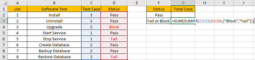 How to Sum with Criteria and Or Logic in Excel 1