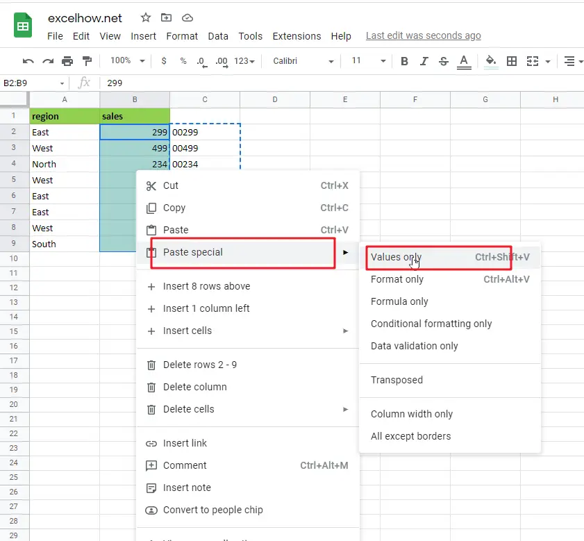 Add Leading Zeros In Google Sheets Free Excel Tutorial