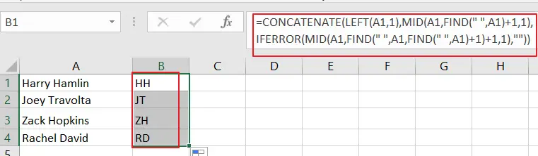 How To Extract First Letter From Each Word In A Cell In Excel Free 